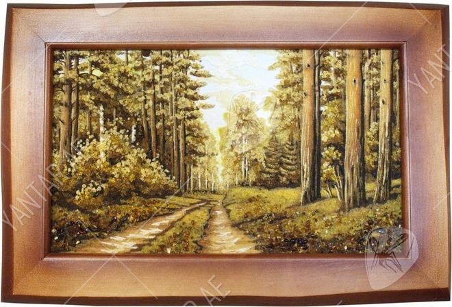 Landscape “Road in a pine forest”